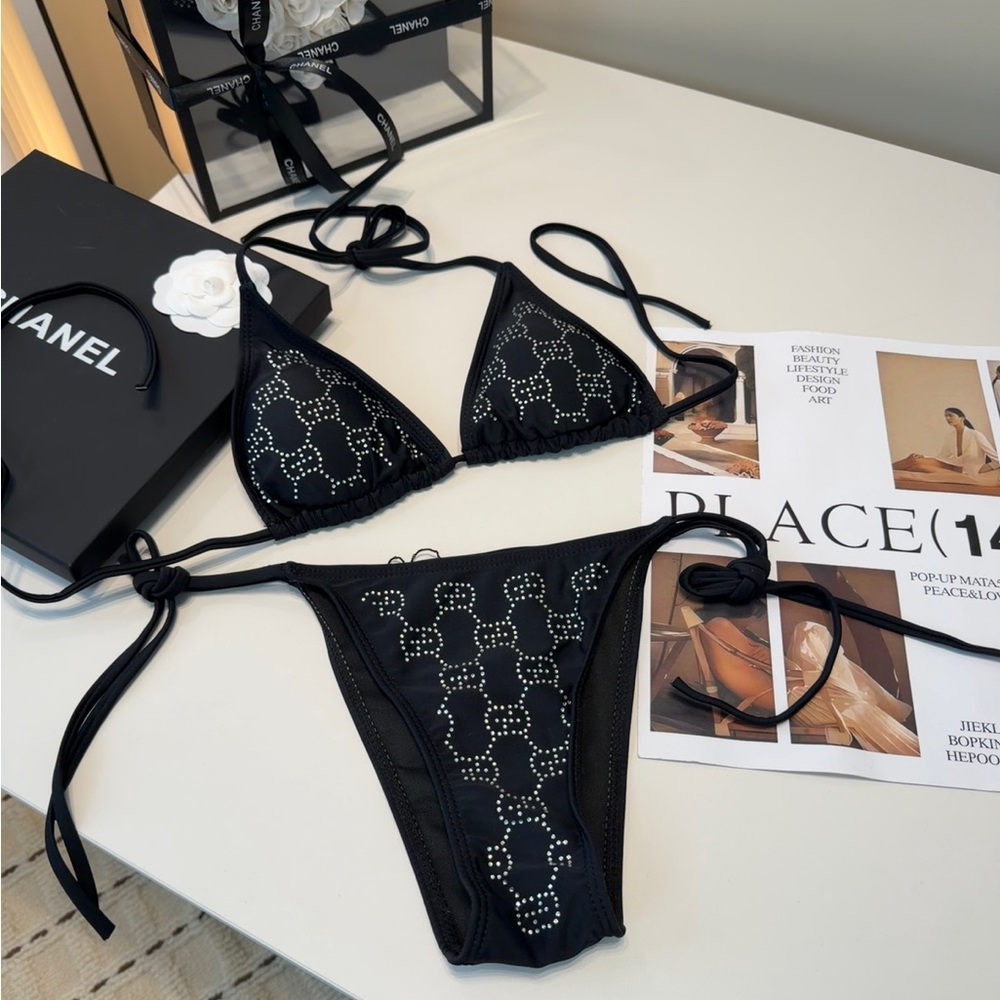 Gucci Black GG Crystal Bikini Set - Picture 8 of 9